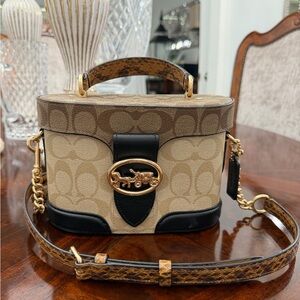 Coach Georgie Gem Crossbody in Blocked Signature Canvas LIKE NEW